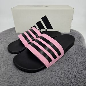 New adidas Adilette Comfort Slides True Pink Core Black Men's Shoes Size 10